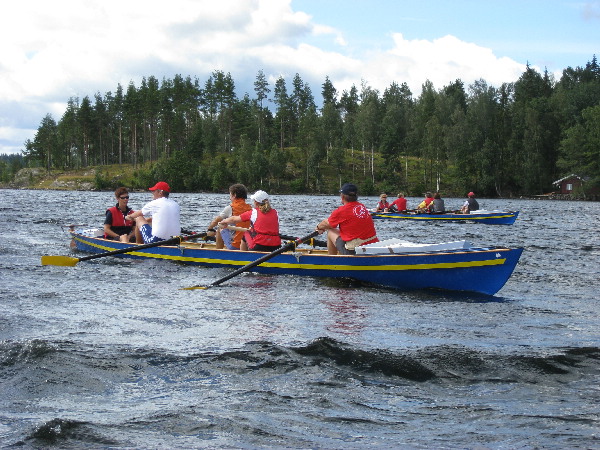 Inrigger 4+ rowing boat in Sweden
