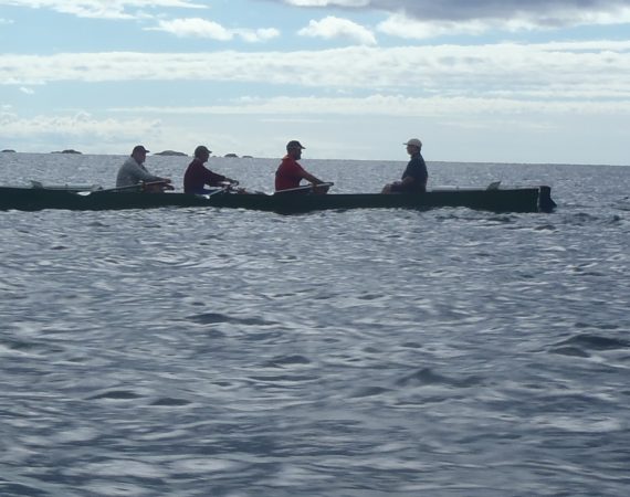Inrigger rowing boat in Skaergarden