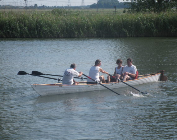 Wherry rowing boat 2 rowers 2 coxes